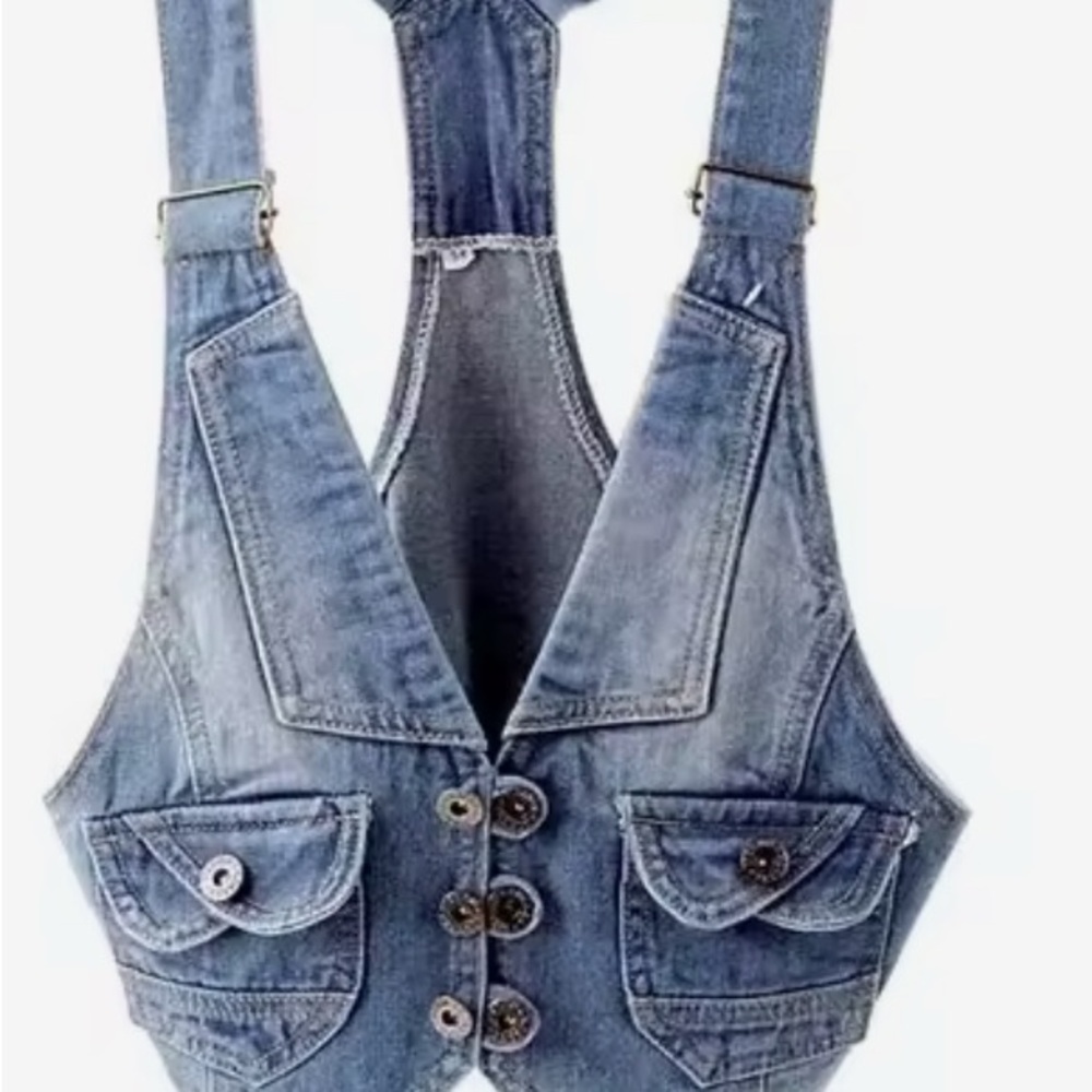 Denim Blue Women's Jeans Vest